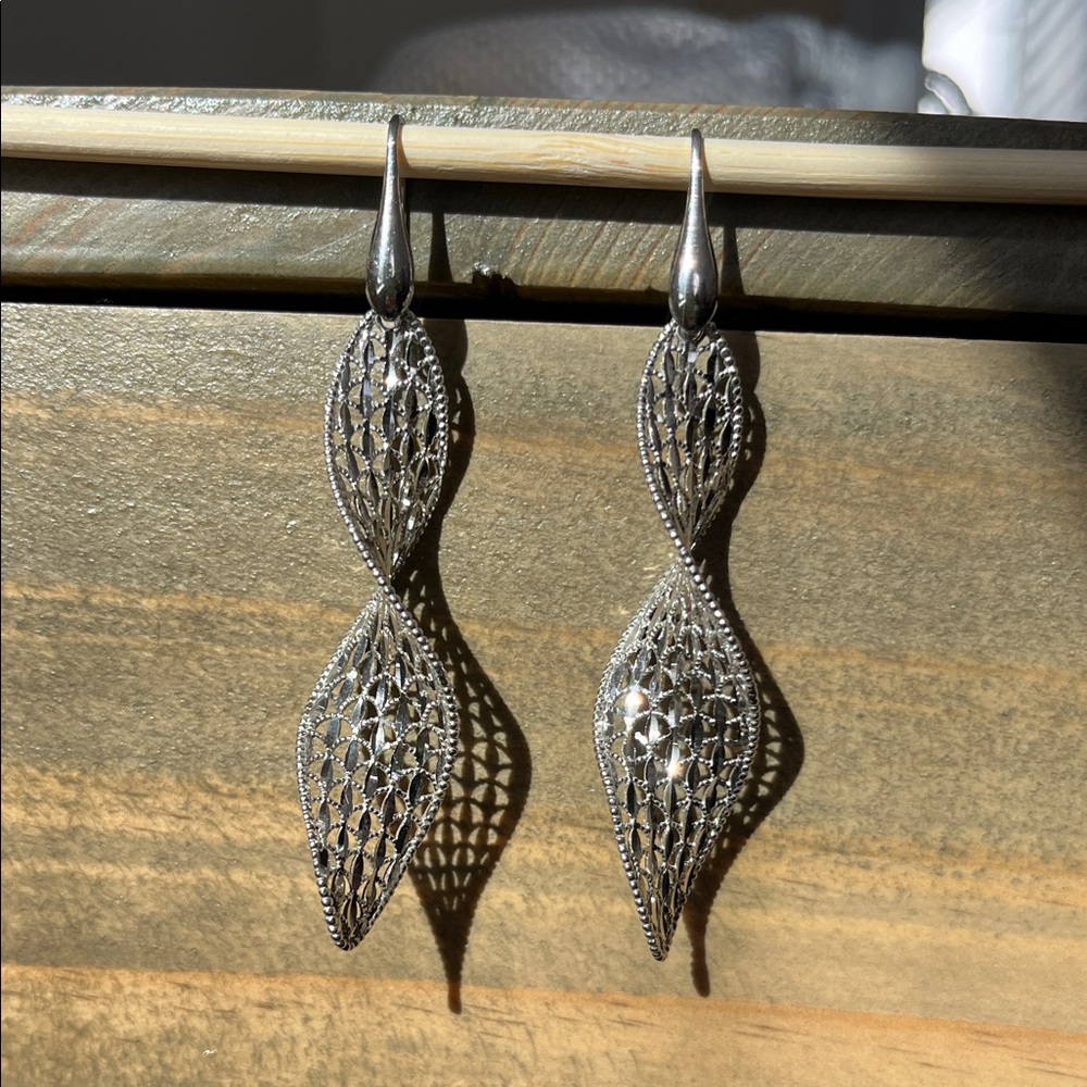 Sterling Silver Dangle Twist Earrings
